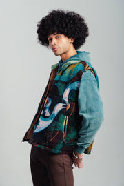 Les Oiseaux Tapestry Vest (Goose Down)
