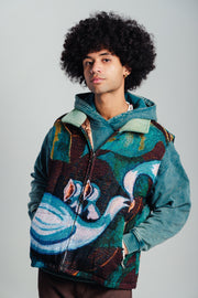 Les Oiseaux Tapestry Vest (Goose Down)