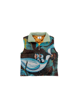 Les Oiseaux Tapestry Vest (Goose Down)